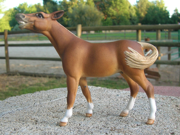  sorrel mule / breyer stablemate custom mini model horse by Sarah Tregay