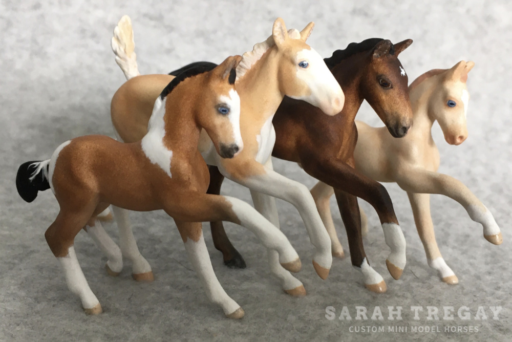 pony and sport horse foals breyer stablemate custom mini model horse by Sarah Tregay (Breyer)
