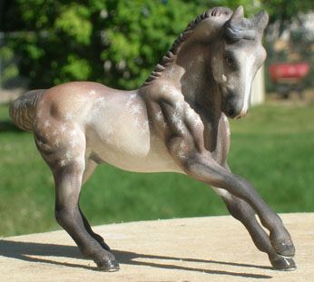 custom mini model horse by Sarah Tregay (Breyer Stablemate dapple rose gray)