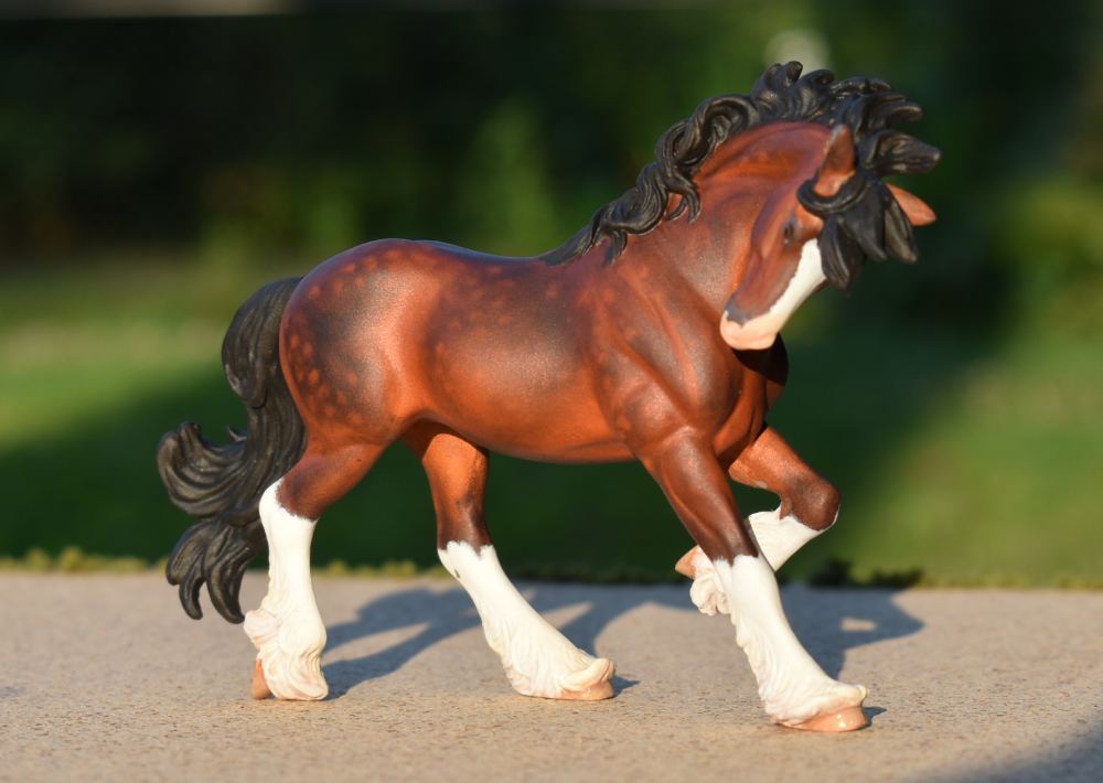 CM Breyer by Sarah Tregay, a Custom Mini/ ornament shire mare dapple bay