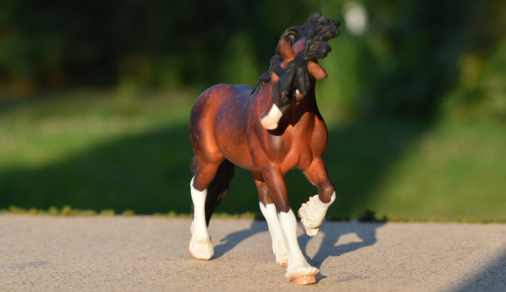 CM Breyer by Sarah Tregay, a Custom Mini/ ornament shire mare dapple bay