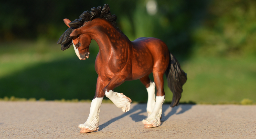 CM Breyer by Sarah Tregay, a Custom Mini/ ornament shire mare dapple bay