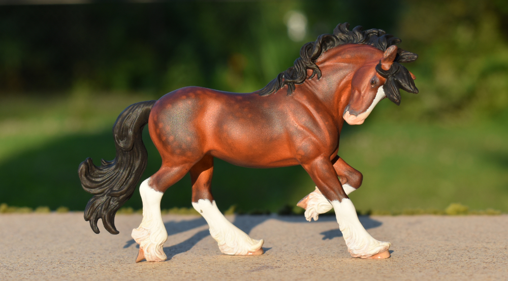 CM Breyer by Sarah Tregay, a Custom Mini/ ornament shire mare dapple bay