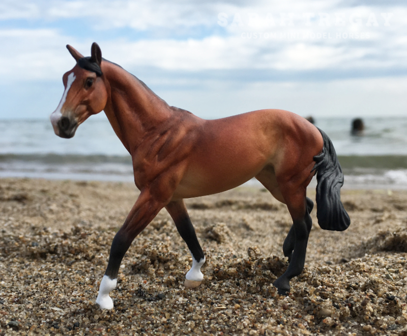 breyer stablemate custom mini model horse, thoroughbred by Sarah Tregay