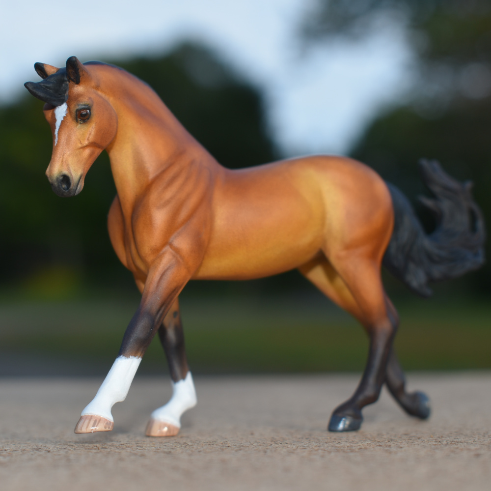 Custom Breyer Stablemate wb mare wearing a  Model horse by Sarah Tregay