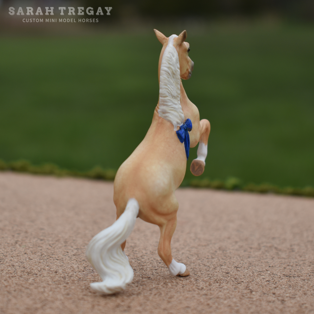 CM Breyer by Sarah Tregay, a Dapple Palomino Custom Mini/ Stablemate Model Horse Breyer Darwin mold