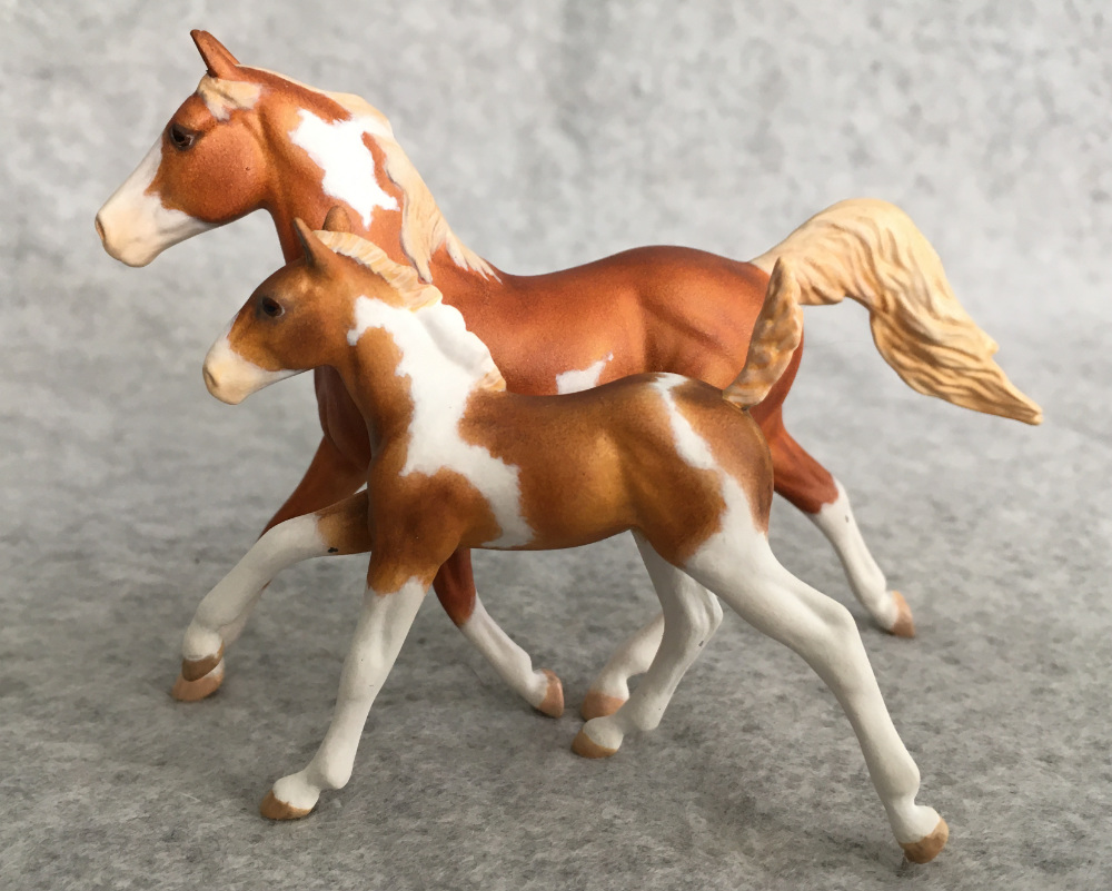 CM Breyer by Sarah Tregay, a Custom Mini/ Breyer Stablemate Model Horse to Pinto sporthorse or warmblood filly in sorrel pinto