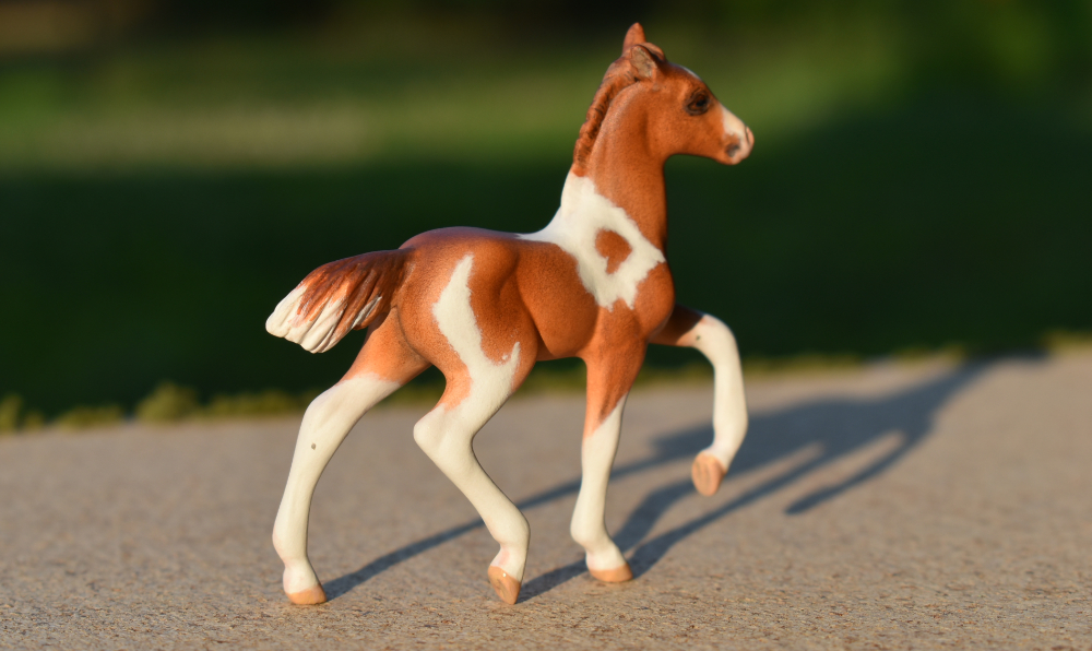 CM Breyer by Sarah Tregay, a Custom Mini/ pinto saddlebred foal horse sculpture 