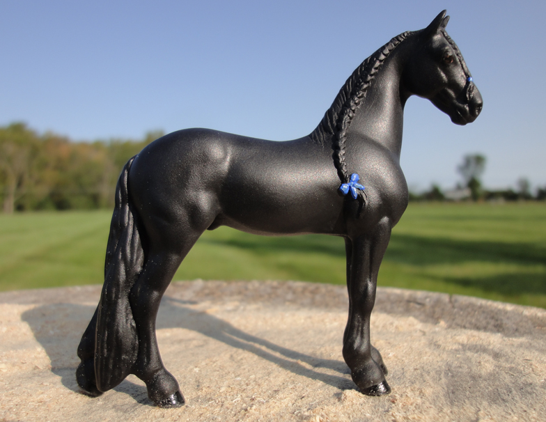 breyer stablemate custom mini model horse Friesian by Sarah Tregay