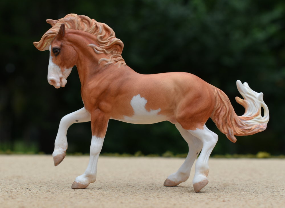 CM Breyer by Sarah Tregay, a Custom Mini/ Stablemate Model Horse to chestnut splash white on Fireheart