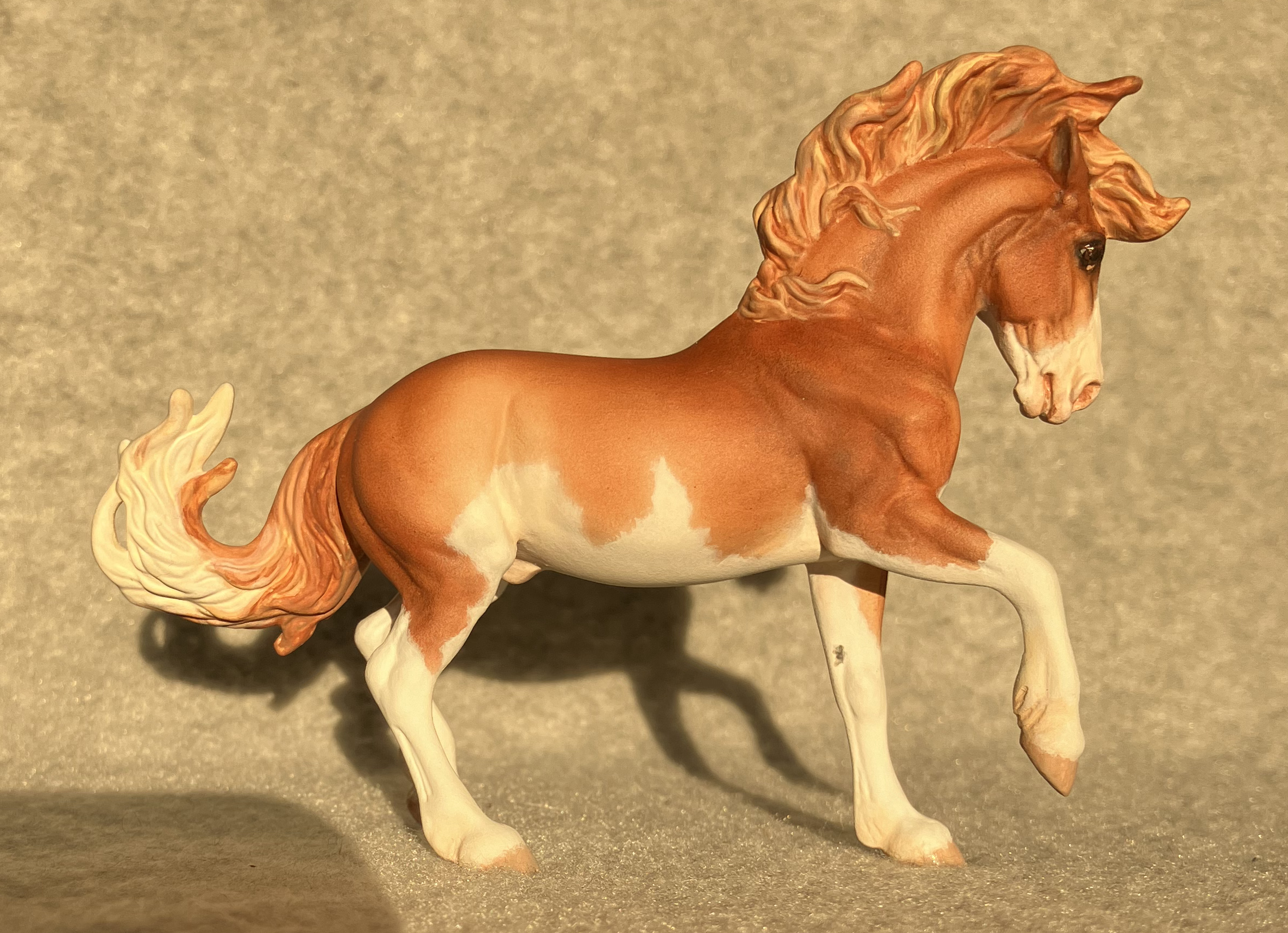 CM Breyer by Sarah Tregay, a Custom Mini/ Stablemate Model Horse to chestnut splash white on Fireheart