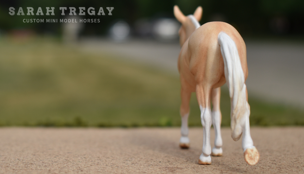 CM perlino mule by Sarah Tregay, a Custom Mini/ Stablemate Model Horse 