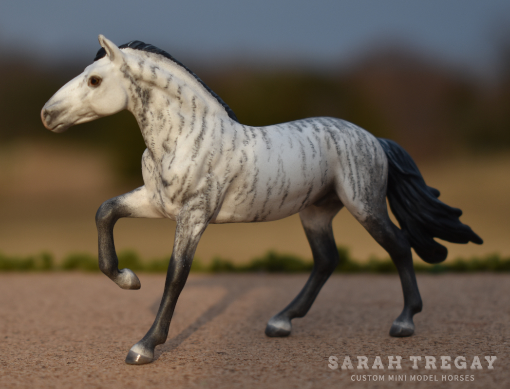 CM Breyer by Sarah Tregay, a Custom Mini/ Stablemate Model Horse to brindle lusitano / Spanish breed