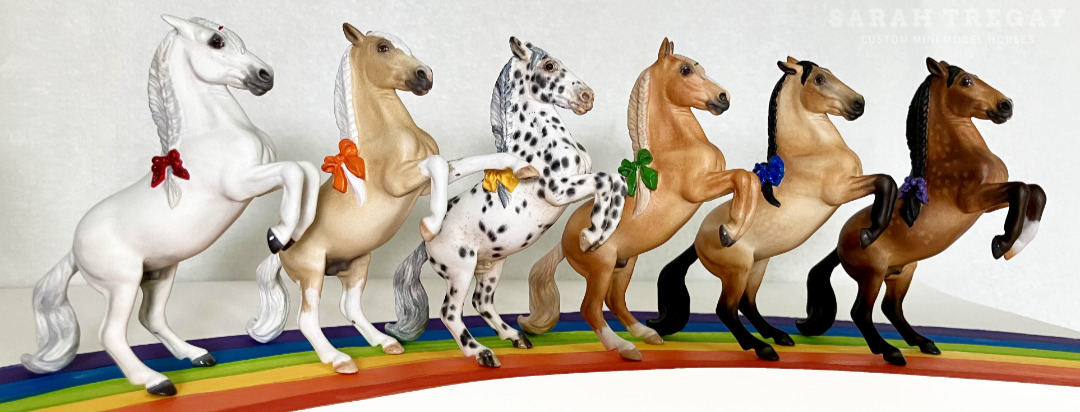 Lusitano Custom Mini Model Horse by Sarah Tregay