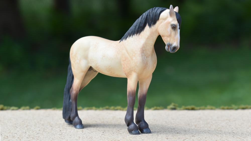 CM Breyer by Sarah Tregay, a Custom Mini/ Stablemate Model Horse to dapple buckskin stallion