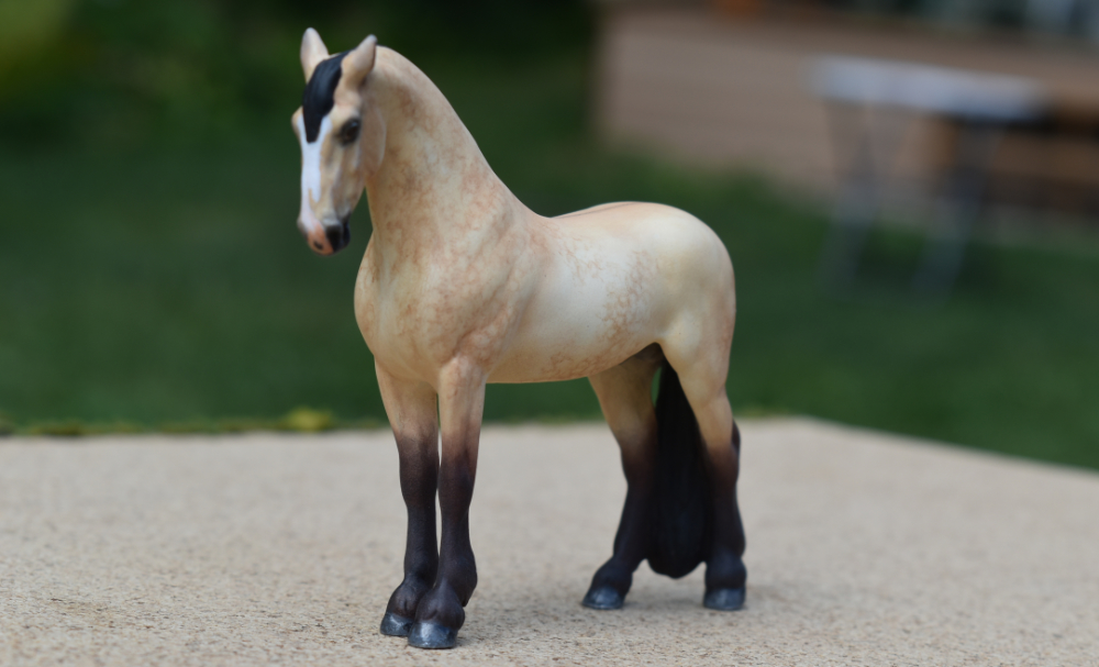 CM Breyer by Sarah Tregay, a Custom Mini/ Stablemate Model Horse to dapple buckskin stallion