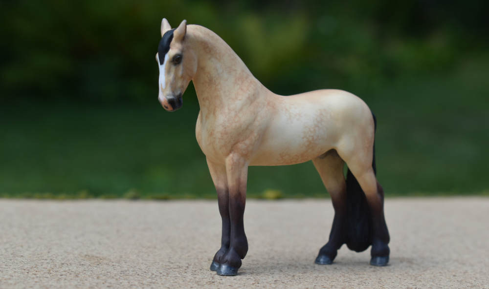 CM Breyer by Sarah Tregay, a Custom Mini/ Stablemate Model Horse to dapple buckskin stallion