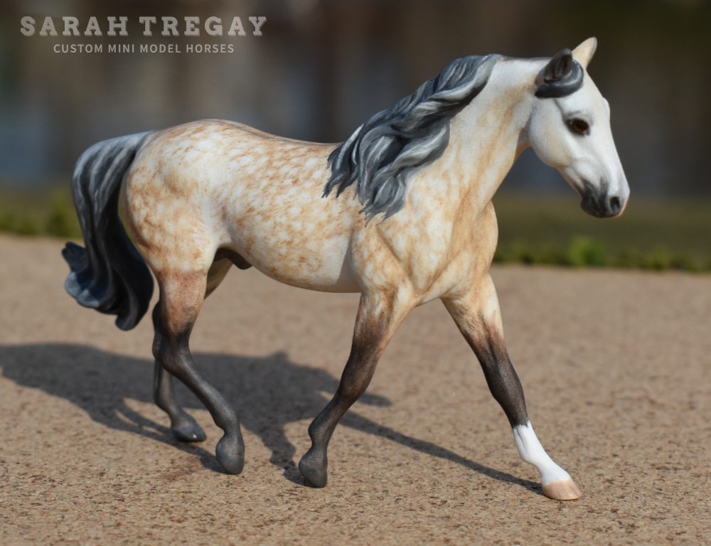 CM MFT rose gray by Sarah Tregay, a Custom Mini/ Stablemate Model Horse 