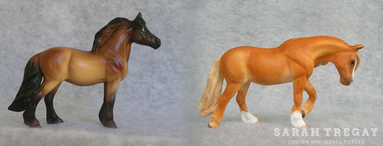 Breyer Stablemate Mold: Highland Pony (G3) by Jane Lunger, 2006 and custom mini by Sarah Tregay