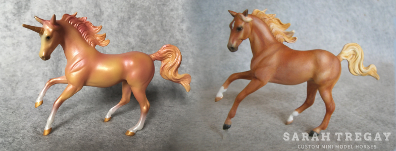 Breyer Stablemate Mold: Magnolia (unicorn version) by Kathleen Moody, 2018