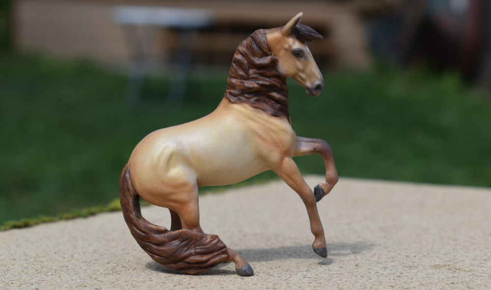 CM Breyer by Sarah Tregay, a Custom Mini/ Stablemate Model Horse to champagne andalusian stallion