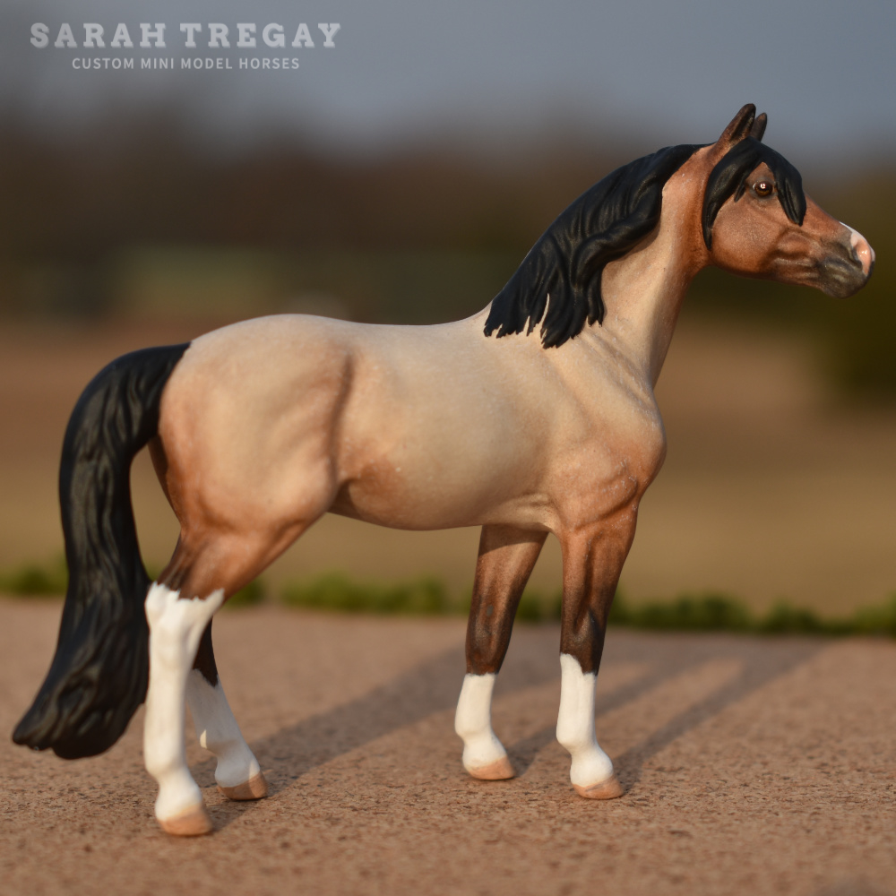 CM Breyer by Sarah Tregay, a Custom Mini/ Stablemate Model Horse to bay roan