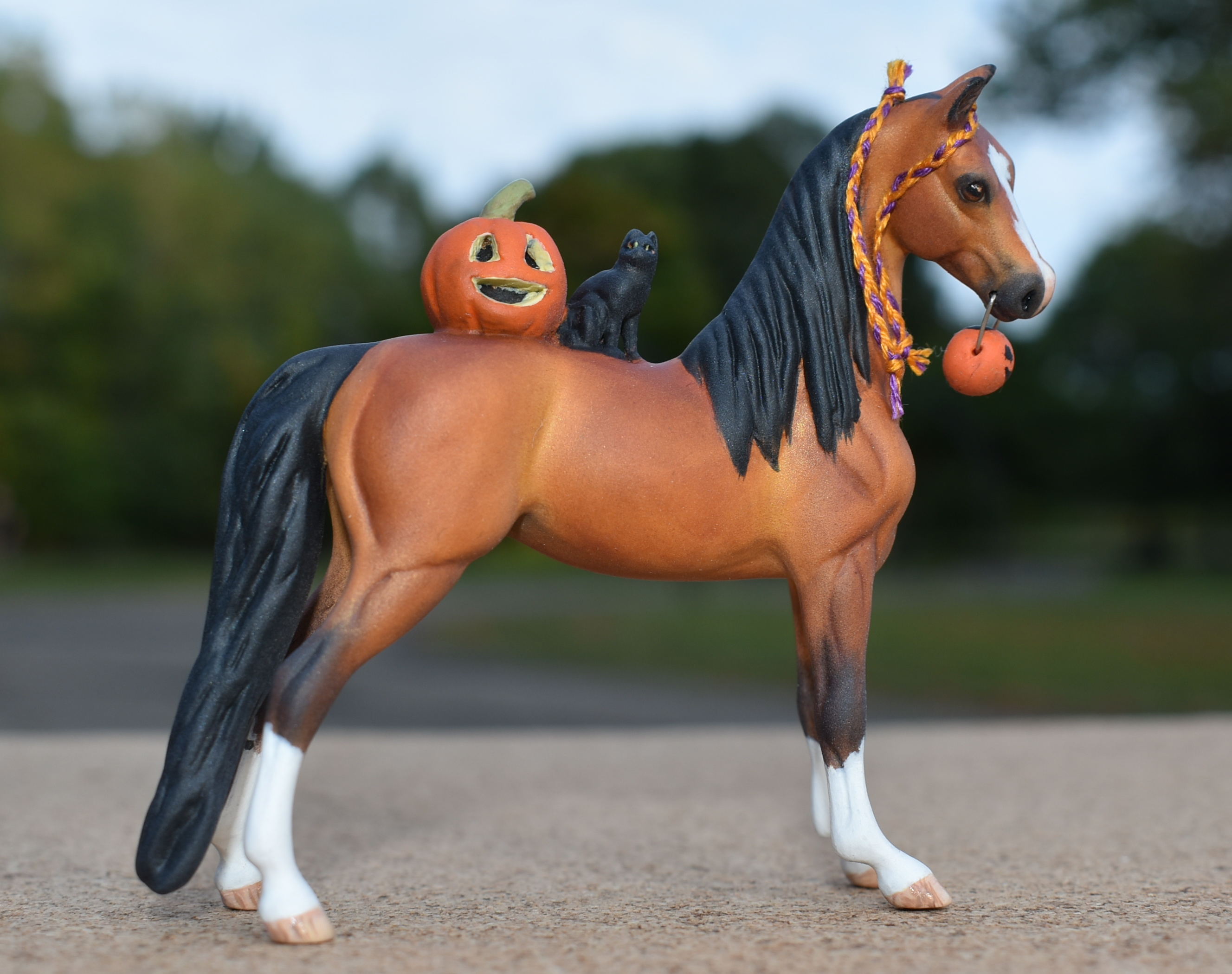 CM Breyer by Sarah Tregay, a Custom Mini/ Stablemate Halloween Decorator Model Horse 
