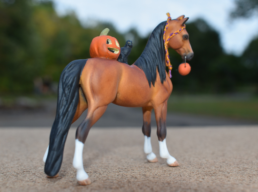 CM Breyer by Sarah Tregay, a Custom Mini/ Stablemate Halloween Decorator Model Horse 