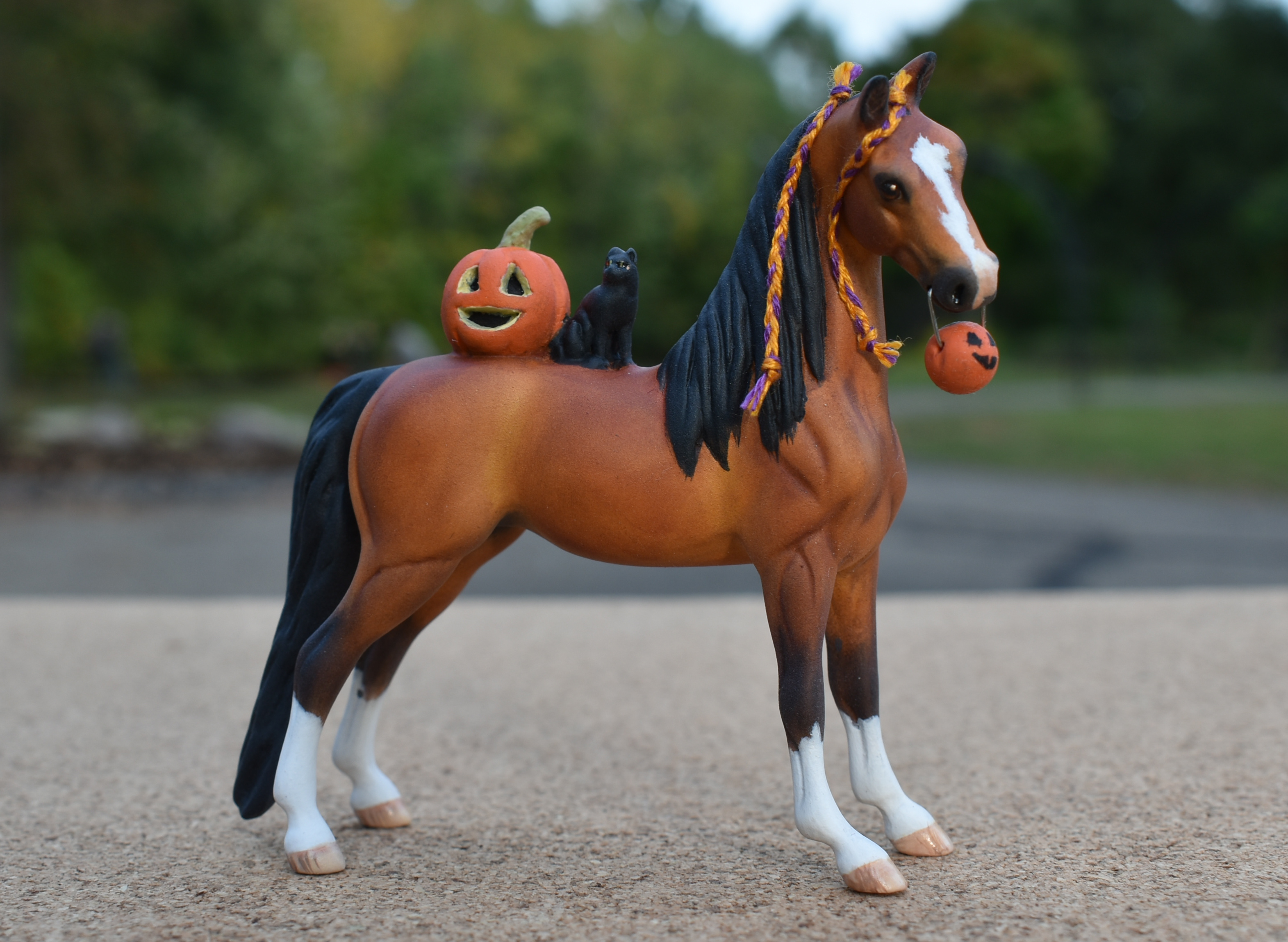 CM Breyer by Sarah Tregay, a Custom Mini/ Stablemate Halloween Decorator Model Horse 