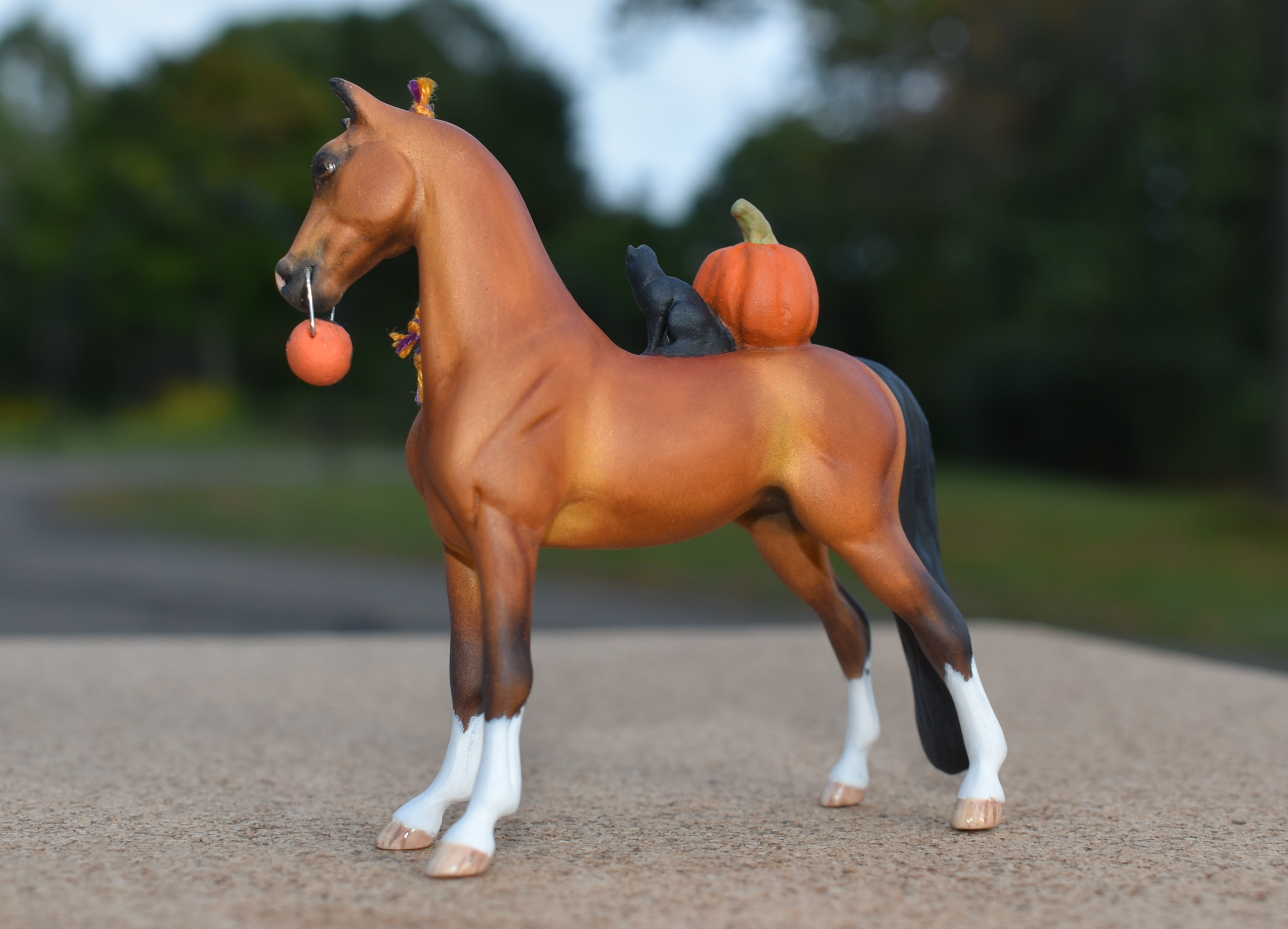 CM Breyer by Sarah Tregay, a Custom Mini/ Stablemate Halloween Decorator Model Horse 